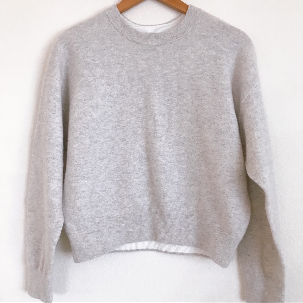 Vince Double Layer Crew Neck Cashmere